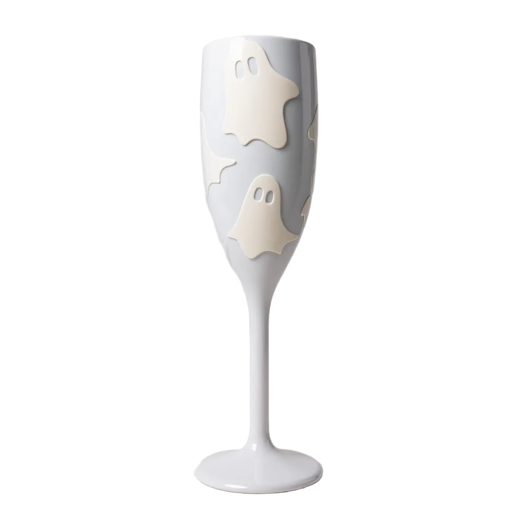Unbreakable Champagne Glass with Ghost Cute Halloween Party Drinkware