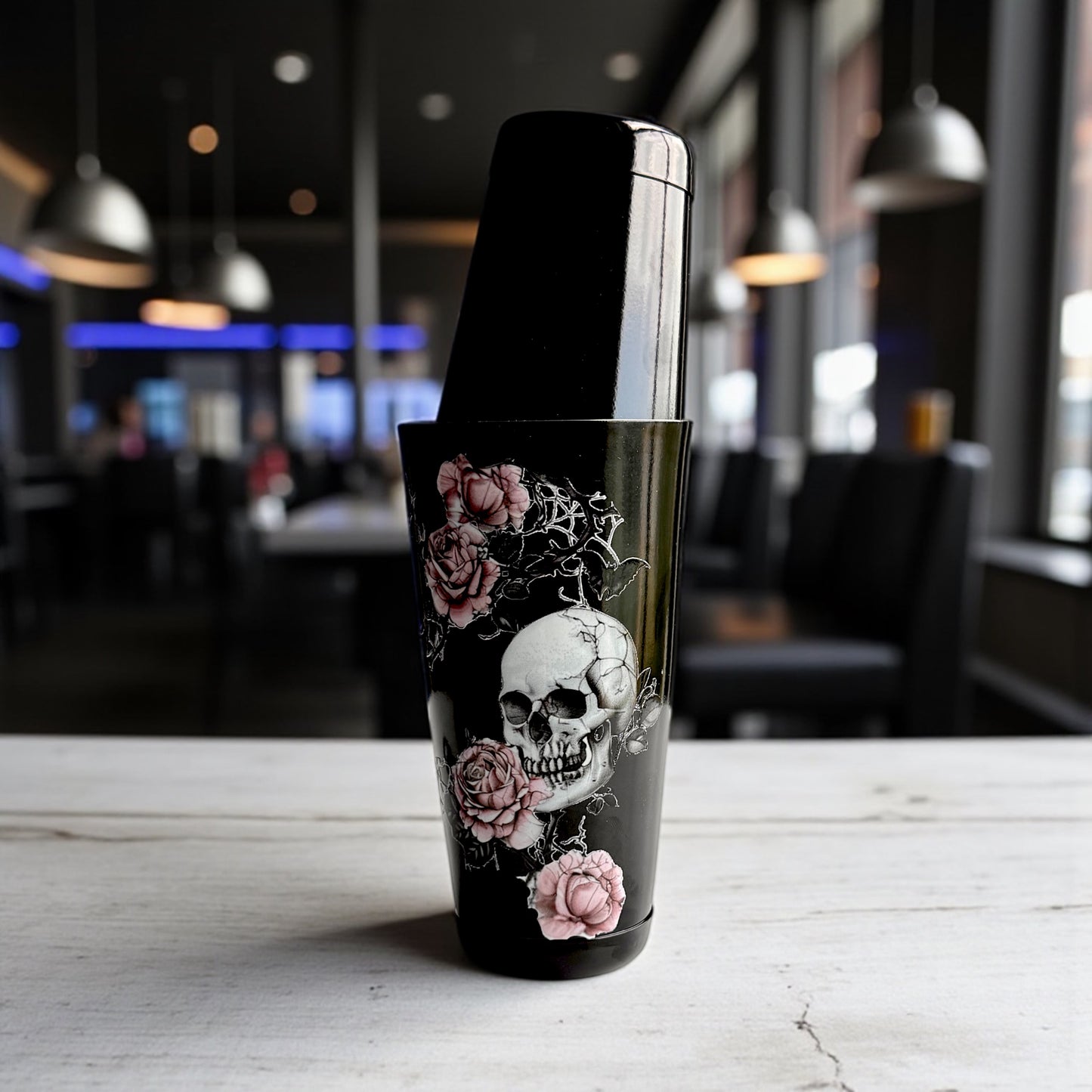 Halloween Cocktail Shaker Set Gothic Skeleton Boston Shaker Bar Kit