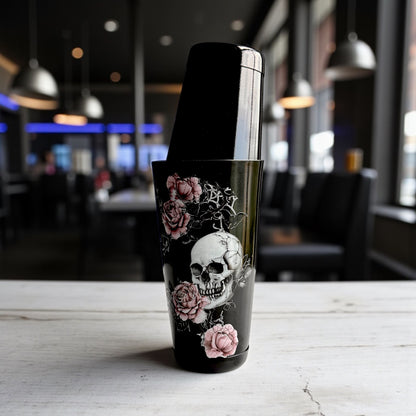 Halloween Cocktail Shaker Set Gothic Skeleton Boston Shaker Bar Kit