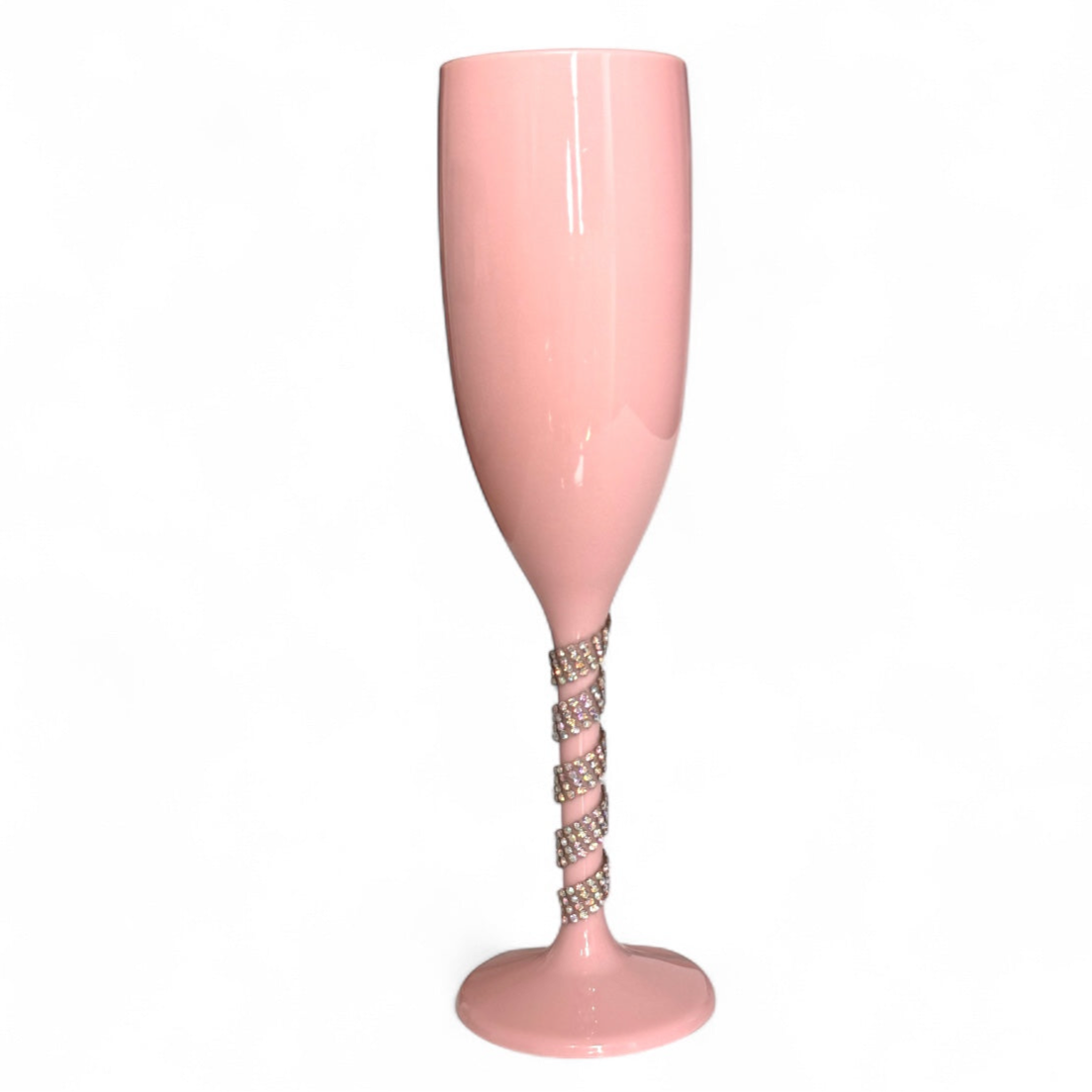 Champagne Flute with Rhinestones Unbreakable Acrylic Party Cups