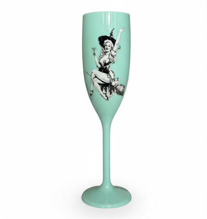 Unbreakable Champagne Glass Cheers Witches Cute Halloween Party Drinkware