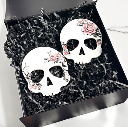 Gothic Skull Halloween Coasters