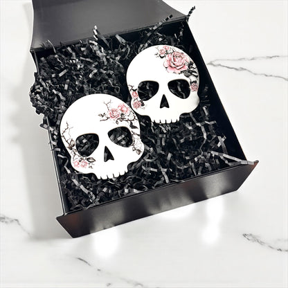 Gothic Skull Halloween Coasters