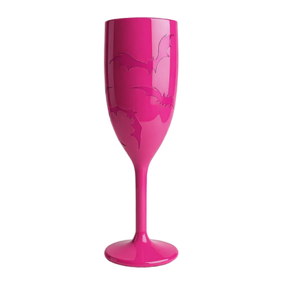 Unbreakable Champagne Glass with Bats Cute Halloween Party Drinkware