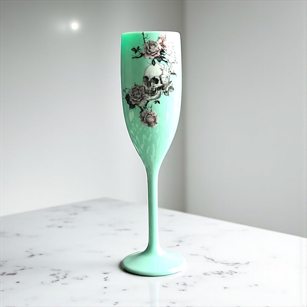 Gothic Halloween Champagne Flute Unbreakable Party Drinkware