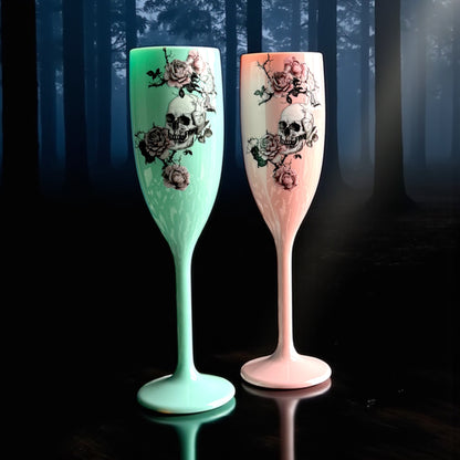Gothic Halloween Champagne Flute Unbreakable Party Drinkware