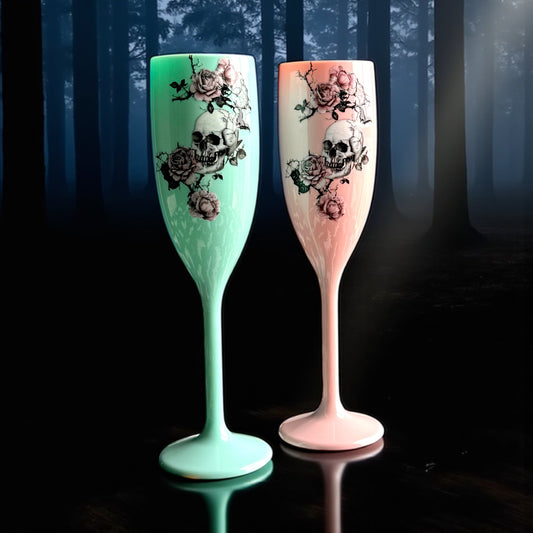 Gothic Halloween Champagne Flute Unbreakable Party Drinkware