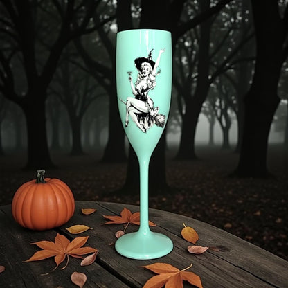Halloween Champagne Flute Cheers Witches Unbreakable Party Drinkware