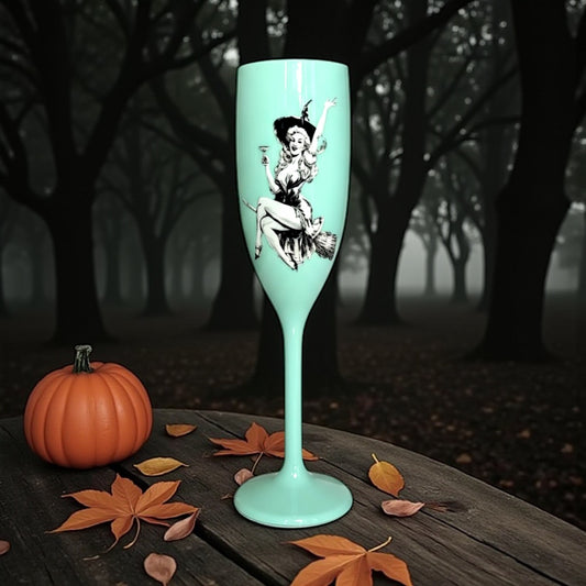Halloween Champagne Flute Cheers Witches Unbreakable Party Drinkware