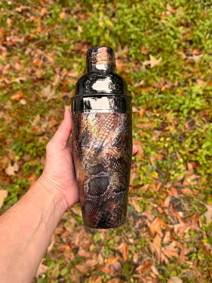 Wild Things Distressed Snakesin Cobbler Cocktail Shaker and Gift Set