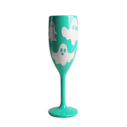 Unbreakable Champagne Glass with Ghost Cute Halloween Party Drinkware