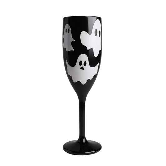 Unbreakable Champagne Glass with Ghost Cute Halloween Party Drinkware
